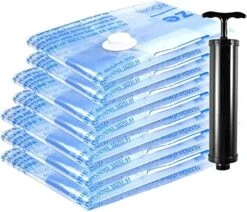 Vacuum Storage Bags 7 Jumbo, Space Saver Sealer Bags With Travel Hand Pump, Airtight Compression Bags For Clothes, Pillows, Comforters, Blankets, Bedding 19 Vacuum Storage Bags 7 Jumbo, Space Saver Sealer Bags With Travel Hand Pump, Airtight Compression Bags For Clothes, Pillows, Comforters, Blankets, Bedding -Songmics Furniture Shop 51jFwfR t L. AC