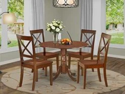 East West Furniture DLBO3-BLK-W Dining Table Set, 3 -Songmics Furniture Shop 51jHGupoSjL. AC