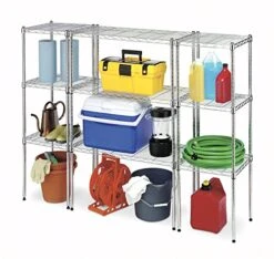 Whitmor Supreme Stacking Shelf And Organizer - Adjustable - Chrome -Songmics Furniture Shop 51ja3ZXK3IL
