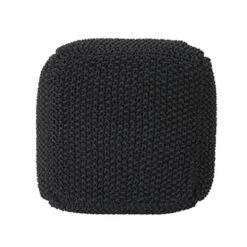 Christopher Knight Home Joyce Knitted Cotton Square Pouf, Dark Grey -Songmics Furniture Shop 51jb6lmBJwL
