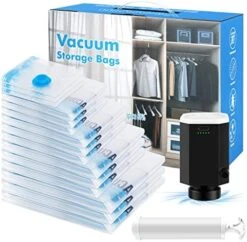 Vacuum Storage Bags With Cordless Powerful Electric Air Pump,15 Pack (3 Jumbo/3 Large/3 Medium/3 Compact/3 Small) Reusable Space Saver Bags,Vacuum Sealer Bags For Travel, Clothes,Luggage,Compression Seal For Comforters,Blankets,Hand Pump Included 9 Vacuum Storage Bags With Cordless Powerful Electric Air Pump,15 Pack (3 Jumbo/3 Large/3 Medium/3 Compact/3 Small) Reusable Space Saver Bags,Vacuum Sealer Bags For Travel, Clothes,Luggage,Compression Seal For Comforters,Blankets,Hand Pump Included -Songmics Furniture Shop 51jl5qeEwKL. AC