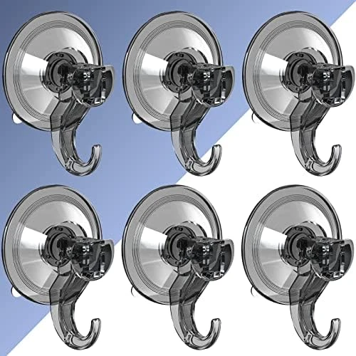 LUXEAR Suction Cup Hooks - 6 Pack Suction Hooks Reusable Powerful Waterproof Shower Hooks - Heavy Duty Vacuum Suction Hanger For Shower, Window, Towel, Loofah, Glass Door 7 LUXEAR Suction Cup Hooks - 6 Pack Suction Hooks Reusable Powerful Waterproof Shower Hooks - Heavy Duty Vacuum Suction Hanger For Shower, Window, Towel, Loofah, Glass Door - Image 7