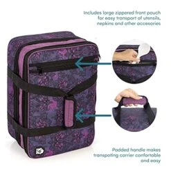 VP Home Double Casserole Insulated Travel Carry Bag (Henna Tattoo) For Trip Birthday Party, Mother's Day, Holiday, Christmas Day, Grocery Store, Supermarket, Outdoor Picnic Etc -Songmics Furniture Shop 51jo3MEzNoL