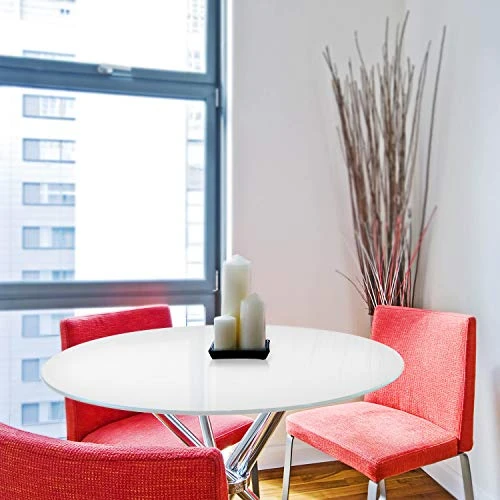 Fab Glass And Mirror 26" Extra White Round Back Painted 3/8" Thick Flat Tempered Low Iron Glass Table Top, 2 Fab Glass And Mirror 26" Extra White Round Back Painted 3/8" Thick Flat Tempered Low Iron Glass Table Top, - Image 2