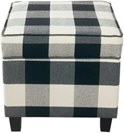 Homepop Home Decor | K7342-F2067 | Classic Square Storage Ottoman With Lift Off Lid | Ottoman With Storage For Living Room & Bedroom, Cream Woven -Songmics Furniture Shop 51jtXZekEZL. AC