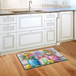 Briarwood Lane Spring Floral Jars Rustic Doormat Indoor Outdoor 30" X 18" -Songmics Furniture Shop 51k6TQlliJL