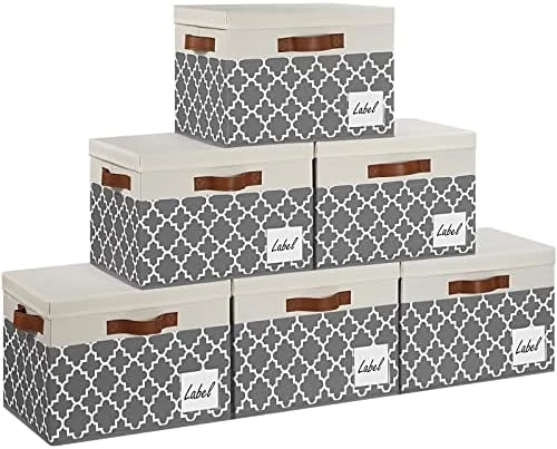 GhvyenntteS Large Storage Bins With Lids (3-Pack) Large Closet Storage Bins With Lid And 3 PU Handles, Foldable Fabric Storage Boxes With Label Window For Home Bedroom Office (Black, 15" X 11" X 9.7") 8 GhvyenntteS Large Storage Bins With Lids (3-Pack) Large Closet Storage Bins With Lid And 3 PU Handles, Foldable Fabric Storage Boxes With Label Window For Home Bedroom Office (Black, 15" X 11" X 9.7") - Image 8