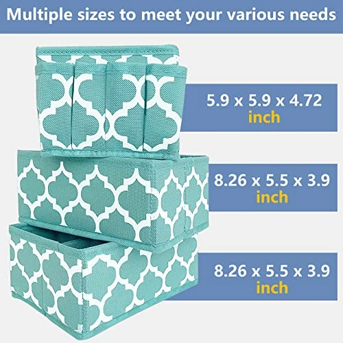 Homyfort Cosmetic Storage Basket Makeup Organizer, Multifunction DIY Adjustable Brush Holder Organizer Box Bins For Vanity, Bathroom Counter Or Dresser, Set Of 3 Blue 2 Homyfort Cosmetic Storage Basket Makeup Organizer, Multifunction DIY Adjustable Brush Holder Organizer Box Bins For Vanity, Bathroom Counter Or Dresser, Set Of 3 Blue - Image 2