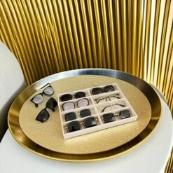 Large Beige Premium Quality Velvet Glasses Box Tray Stackable Practical Trade Show Home Use Jewelry Display Organizer 17 Large Beige Premium Quality Velvet Glasses Box Tray Stackable Practical Trade Show Home Use Jewelry Display Organizer -Songmics Furniture Shop 51kVrynl3DL