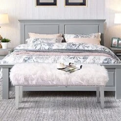 Alunaune White Bed Bench For Bedroom End Of Bench, Faux Fur Ottoman Bench Upholstered Modern Decorative Fluffy Small Entryway Bench Footrest Stool Wood Legs 11 Alunaune White Bed Bench For Bedroom End Of Bench, Faux Fur Ottoman Bench Upholstered Modern Decorative Fluffy Small Entryway Bench Footrest Stool Wood Legs -Songmics Furniture Shop 51kdGLNxfIL