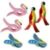 6 PiecesFlip Flop BocaClips Flamingo Beach Towel Clip Parrot Towel Holder Clothes Pegs Beach Towel Clip Towel Pin In Bright Color Jumbo Size For Clothes Quilt Blanket Home Patio Pool Chair