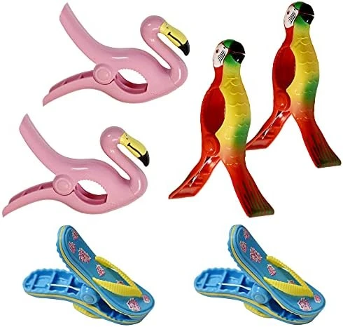 6 PiecesFlip Flop BocaClips Flamingo Beach Towel Clip Parrot Towel Holder Clothes Pegs Beach Towel Clip Towel Pin In Bright Color Jumbo Size For Clothes Quilt Blanket Home Patio Pool Chair 5 6 PiecesFlip Flop BocaClips Flamingo Beach Towel Clip Parrot Towel Holder Clothes Pegs Beach Towel Clip Towel Pin In Bright Color Jumbo Size For Clothes Quilt Blanket Home Patio Pool Chair - Image 5