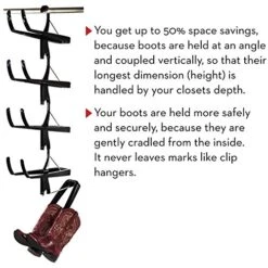Boot Butler Boot Rack – As Seen On Rachael Ray – Clean Up Your Closet Floor With Hanging Boot Storage – Easy To Assemble & Built To Last – 5-Pair Boot Hanger Boot Organizer & Boot Shaper/Tree