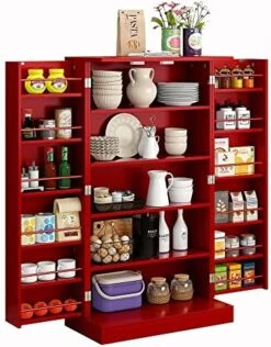 Function Home 41" Kitchen Storage Cabinet, Pantry Cabinet With Doors And Adjustable Shelves For Kitchen, Living Room And Dinning Room In White -Songmics Furniture Shop 51knrB3GbPL. AC