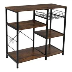 Bakers Racks For Kitchens With Storage Coffee Bar Table Station Coffee Bar Stand Racks For Kitchen Storage Bakers Rack For Plants Coffee Bar Shelf Pantry Door Rack -Songmics Furniture Shop 51kzRrCMMRL
