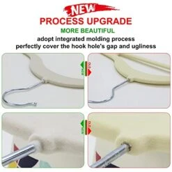 50+10 Pack Non-Slip Children's Clothes Hangers Velvet Hangers Space Saving Hangers 15~20LBS Heavy Duty Hangers 13.8" -Songmics Furniture Shop 51l1veL3VwL