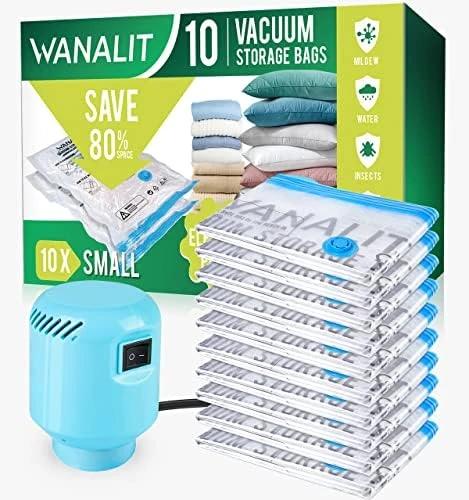 Vacuum Storage Bags With Electric Air Pump, 15 Pack (3 Jumbo, 3 Large, 3 Medium, 3 Small, 3 Roll Up Bags) Space Saver Bag, Vacuum Sealer Bags For Clothes, Blanket, Duvets, Pillows, Comforters, Travel 8 Vacuum Storage Bags With Electric Air Pump, 15 Pack (3 Jumbo, 3 Large, 3 Medium, 3 Small, 3 Roll Up Bags) Space Saver Bag, Vacuum Sealer Bags For Clothes, Blanket, Duvets, Pillows, Comforters, Travel - Image 8