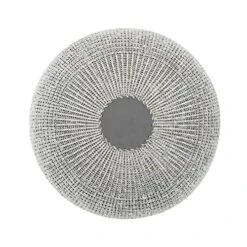 English Home Round Knitted Pouf Ottoman Foot Rest For Couch, Foot Stool For Living Room, Boho Ottoman Pouf, Floor Pouf, Knitted Bean Bag, Bedroom Poof, Indoor, Outdoor 37 X 50 Cm Grey -Songmics Furniture Shop 51lFarjP2eL