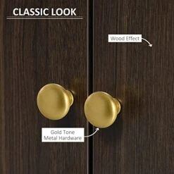 HOMCOM Modern Sideboard, Storage Cabinet, Accent Cupboard With 3 Drawers, Adjustable Shelf For Kitchen, Living Room, Brown -Songmics Furniture Shop 51lHZK555OL