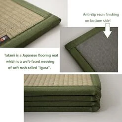 EMOOR Japanese Tatami Mat Twin Natural Rush Grass (Undyed), Foldable Igusa Mattress Floor Sleeping Japanese Futon Mattress Meditation Yoga Zen -Songmics Furniture Shop 51lSZwO3R2S