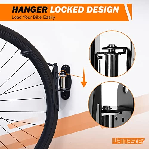 Wallmaster Swivel Bike Rack Hanger,Garage Wall Mount Bike Storage Hook For Indoor, 2 Pack 5 Wallmaster Swivel Bike Rack Hanger,Garage Wall Mount Bike Storage Hook For Indoor, 2 Pack - Image 5