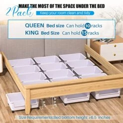 2 Pack Under Bed Storage, Under Bed Storage Containers With Wheels, Multi-Purpose Under Bed Toy Storage For Bedroom, No Assembly Required Bedroom Storage Organizer For Toys, 15.5"L X 11.2"W X 6.5"H -Songmics Furniture Shop 51lWCD4adXL