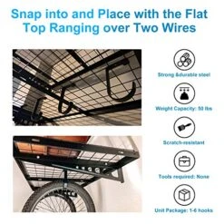 Qualward Add-On Storage Hook Accessory For Ceiling Rack And Wall Shelving,Flat Hook, 6 Pack -Songmics Furniture Shop 51lZGk9bklL