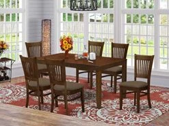 East West Furniture LYVA7-ESP-C Dining Set, 7-Piece