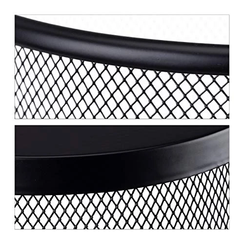 Relaxdays Metal Trash Can, Mesh Waste Basket, Paper Bin, 23 Cm Ø, Height 24 Cm, Black 3 Relaxdays Metal Trash Can, Mesh Waste Basket, Paper Bin, 23 Cm Ø, Height 24 Cm, Black - Image 3