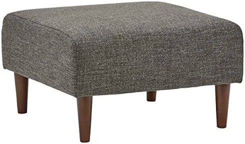 Amazon Brand – Rivet Ava Mid-Century Modern Upholstered Ottoman, 25.6"W X 15.7"H, Dark Grey 8 Amazon Brand – Rivet Ava Mid-Century Modern Upholstered Ottoman, 25.6"W X 15.7"H, Dark Grey - Image 8
