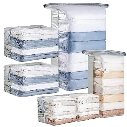 TAILINK 6 Pack Vacuum Storage Bags Space Saver Cube Vacuum Sealer Bags Large (3 Medium, 3 Large) Save 80% Space Vacuum Bags For Comforters Blanket Clothes Bedding Space Bags Vacuum Storage Bags 1 TAILINK 6 Pack Vacuum Storage Bags Space Saver Cube Vacuum Sealer Bags Large (3 Medium, 3 Large) Save 80% Space Vacuum Bags For Comforters Blanket Clothes Bedding Space Bags Vacuum Storage Bags