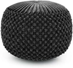SIMPLIHOME Margo Round Pouf, Footstool, Upholstered In Multi Color Hand Braided Jute, For The Living Room, Bedroom And Kids Room, Boho, , -Songmics Furniture Shop 51m3yrBPj6L. AC