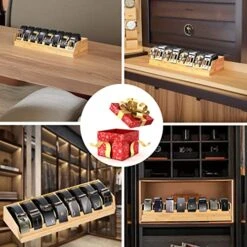 Wisehero Bamboo Belt Organizer Box, 8 Compartments Belt Display Rack, Belt Organizer For Closet, Drawer And Wall, Belt Storage Holder For Men Women 13 Wisehero Bamboo Belt Organizer Box, 8 Compartments Belt Display Rack, Belt Organizer For Closet, Drawer And Wall, Belt Storage Holder For Men Women -Songmics Furniture Shop 51mD6JNbizL