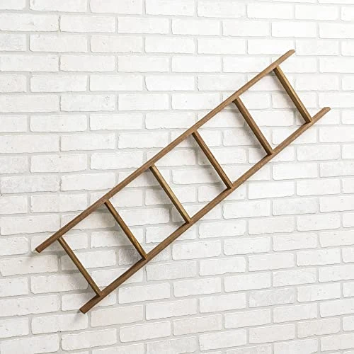 Furniture Pipeline Orchid Handmade 47" Decorative Leaning Accent Blanket Ladder Rack 2 Furniture Pipeline Orchid Handmade 47" Decorative Leaning Accent Blanket Ladder Rack - Image 2