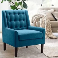 Rosevera Arvada Rosevara Modern Furniture Living Reading Room Comfy Accent Chair For The Bedroom, Standard, Charcoal -Songmics Furniture Shop 51mNBLvdxFL. AC