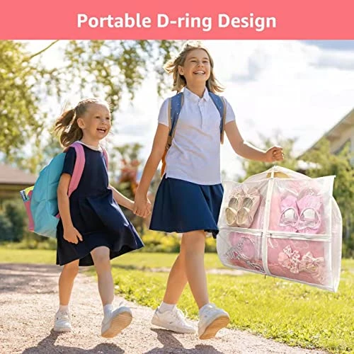 SDAWIN 40'' Clear Dance Costume Garment Bags For Dancers With 6 Zipper Pockets, PVC Waterproof 3.3" Gussetes For Competitions, Travel Clothes Organizer,1 Pack 3 SDAWIN 40'' Clear Dance Costume Garment Bags For Dancers With 6 Zipper Pockets, PVC Waterproof 3.3" Gussetes For Competitions, Travel Clothes Organizer,1 Pack - Image 3