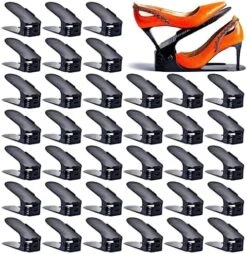 Yashong Shoe Slots Organizer, 12PCS Adjustable Double Layer Stack Shoe Rack, 50% Space-Saving Storage Rack Holder, White -Songmics Furniture Shop 51mVIk6w4DL. AC