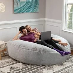 Jaxx 6 Foot Cocoon - Large Bean Bag Chair For Adults, Charcoal -Songmics Furniture Shop 51mcmc4DSqL. AC
