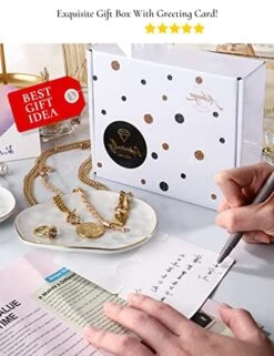 AISBUGUR Jewelry Dish Tray Set Of 2 Large Capacity Trinket Dish For More Jewelry Ring Dish With Beautiful Package And Greeting Card Perfect For Birthday Gifts For Women -Songmics Furniture Shop 51mexkD4zqL