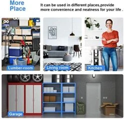 Storage Metal Shelf Wire Shelving Unit With Wheels 82"x48"x18" Sturdy Steel Heavy Duty 6 Tier Layer Rack With Casters For Restaurant Garage Pantry Kitchen Garage Rack Black -Songmics Furniture Shop 51mjTPOHP8L