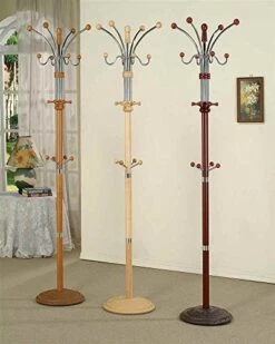 ADF Manhattan 74-Inch Coat Rack, Cherry