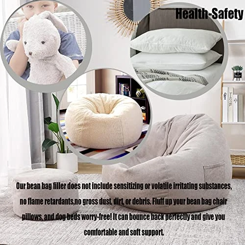 BOXIN 10LBS Blue Shredded Memory Foam Filling For Bean Bag Filler Foam Refill Pillow Dog Beds Chairs Cushions And Arts Crafts, Added Gel Particles,Soft And Great For Stuffing 3 BOXIN 10LBS Blue Shredded Memory Foam Filling For Bean Bag Filler Foam Refill Pillow Dog Beds Chairs Cushions And Arts Crafts, Added Gel Particles,Soft And Great For Stuffing - Image 3