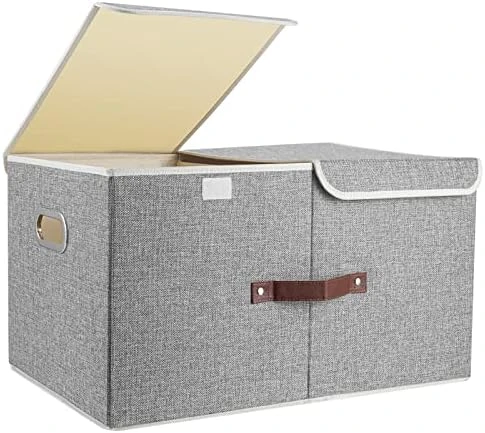 TYEERS Extra Large Collapsible Storage Bins With Lids And Compartments, Organizing Bins For Closet Storage, Clothes Storage, Cube Organizer For Home Office Storage - 2 Pack - Black 11 TYEERS Extra Large Collapsible Storage Bins With Lids And Compartments, Organizing Bins For Closet Storage, Clothes Storage, Cube Organizer For Home Office Storage - 2 Pack - Black - Image 11