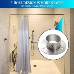 Creatyi 38mm/1-1/2 Inch Heavy Duty Stainless Steel Closet Rod Brackets Closet Shower Rod Bracket Closet Rod Holders Closet Pole Sockets Closet Rod Supports (4 PCS, Silver) -Songmics Furniture Shop 51n6y6CqvEL