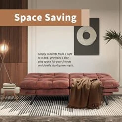 IULULU Brown Memory Foam Futon Couch Bed, Modern Folding Sleeper Sofa With Quick Adjustable Armrest And Backrest For Studio Apartment, Dorm, Living, Guest Room, Home Office 11 IULULU Brown Memory Foam Futon Couch Bed, Modern Folding Sleeper Sofa With Quick Adjustable Armrest And Backrest For Studio Apartment, Dorm, Living, Guest Room, Home Office -Songmics Furniture Shop 51nEPOmcb8L