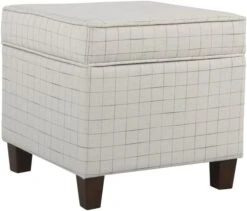 Homepop Home Decor | K7342-F2067 | Classic Square Storage Ottoman With Lift Off Lid | Ottoman With Storage For Living Room & Bedroom, Cream Woven -Songmics Furniture Shop 51nEvokhgL. AC