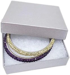 TheDisplayGuys 25-Pack #33 Cotton Filled Cardboard Paper Jewelry Box Gift Case - Matte White (3 1/2" X 3 1/2" X 1") -Songmics Furniture Shop 51nQND8hQ7L. AC