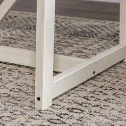 Walker Edison Modern Farmhouse Dining Table Wood Small Dining Room Table Sets Dining Chairs. 72 Inch. White And Rustic Oak -Songmics Furniture Shop 51ngd91xYnL