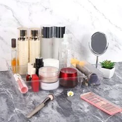 Fixwal 26pcs Clear Drawer Organizers Set 4 Size Plastic Bathroom Drawer Organizer Storage Bins Versatile Drawer Dividers Organizer Trays For Desk Makeup Vanity Dresser Office Kitchen -Songmics Furniture Shop 51nkgQ2IrXL