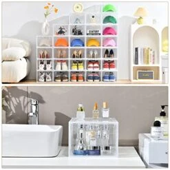 INSTY Shoe Boxes, Set Of 12, Stackable Clear Plastic Shoe Storage Boxes, Drop Front Shoe Box With Lids,Shoe Organizer Containers For Sneaker Display, Fit Up To US Size 12(13.4”x 9.8”x 7.1”) 8 INSTY Shoe Boxes, Set Of 12, Stackable Clear Plastic Shoe Storage Boxes, Drop Front Shoe Box With Lids,Shoe Organizer Containers For Sneaker Display, Fit Up To US Size 12(13.4”x 9.8”x 7.1”) -Songmics Furniture Shop 51nojuo5mHL